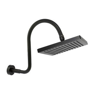 MODONA 1-Spray 8 in. Single Wall Mount Fixed Rain Shower Head in Rubbed Bronze AC42SH05-RB