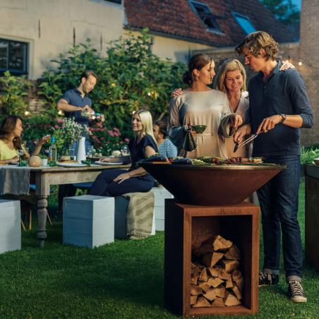 Brasero plancha et barbecue OFYR - Classic Storage Corten 100