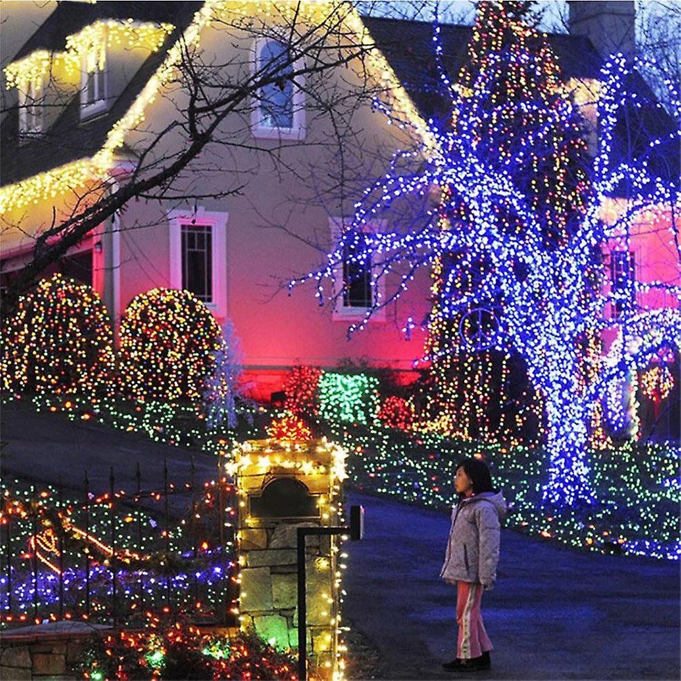 Solar Powered Waterproof 200led Bulbs String Fairy Lights Holiday Decoration