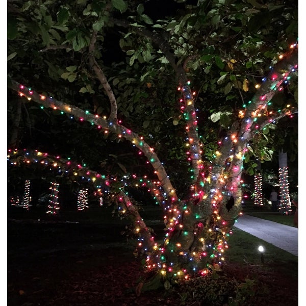 Solar Powered 225 LED Outdoor String Lights - Multiple Color Options