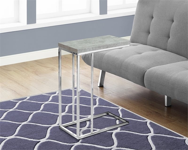 Pemberly Row Accent End Table in Gray Cement   Contemporary   Side Tables And End Tables   by Homesquare  Houzz