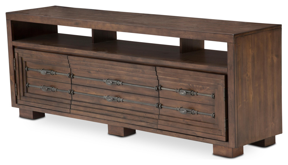 Carrollton TV Console   Rustic Ranch   Transitional   Entertainment Centers And Tv Stands   by HedgeApple  Houzz