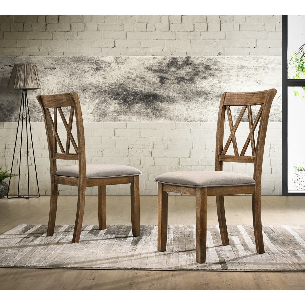 Roundhill Furniture Windvale 5 pc. Cross back Wood Dining Set