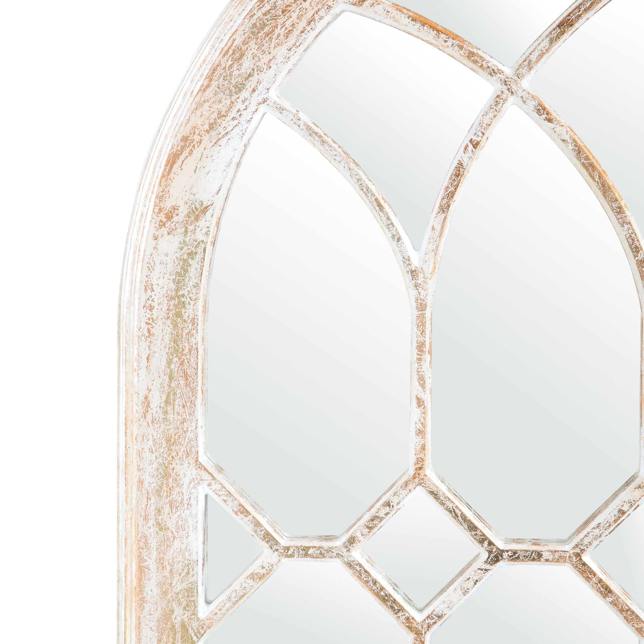 Selena Traditional Arched Windowpane Mirror