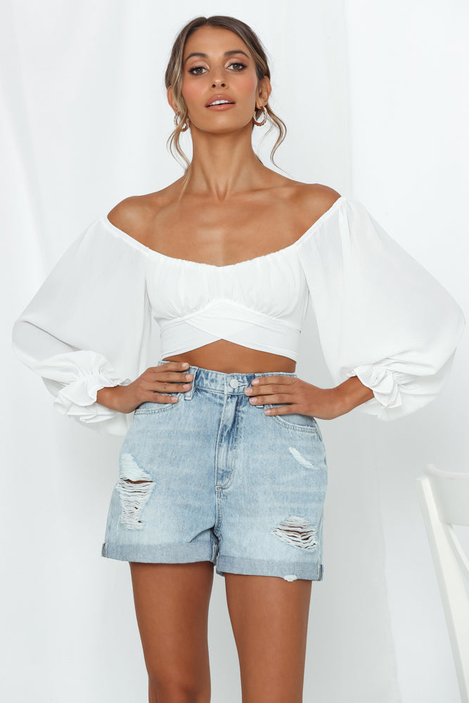 Perfect Cabrioles Crop Top White