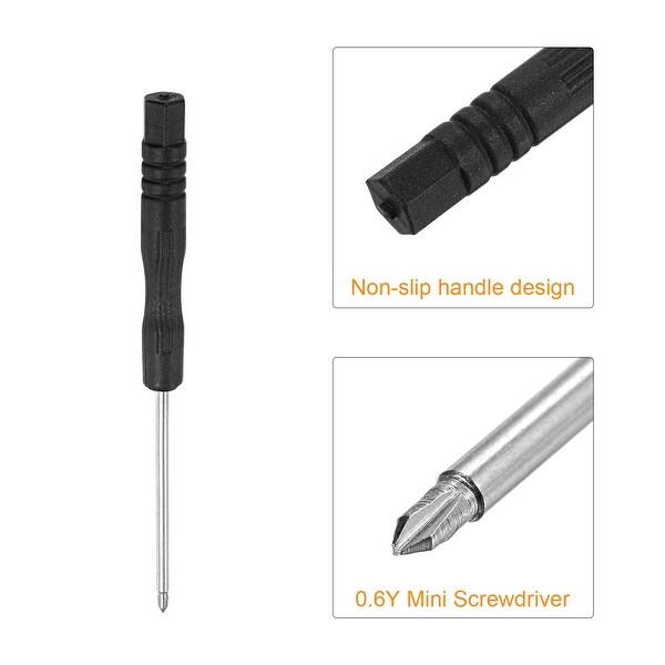 0.6Y Mini Screwdriver for Watch Eyeglasses Metal Buckle Electronic Repair 10 Pcs - Black - - 37422479