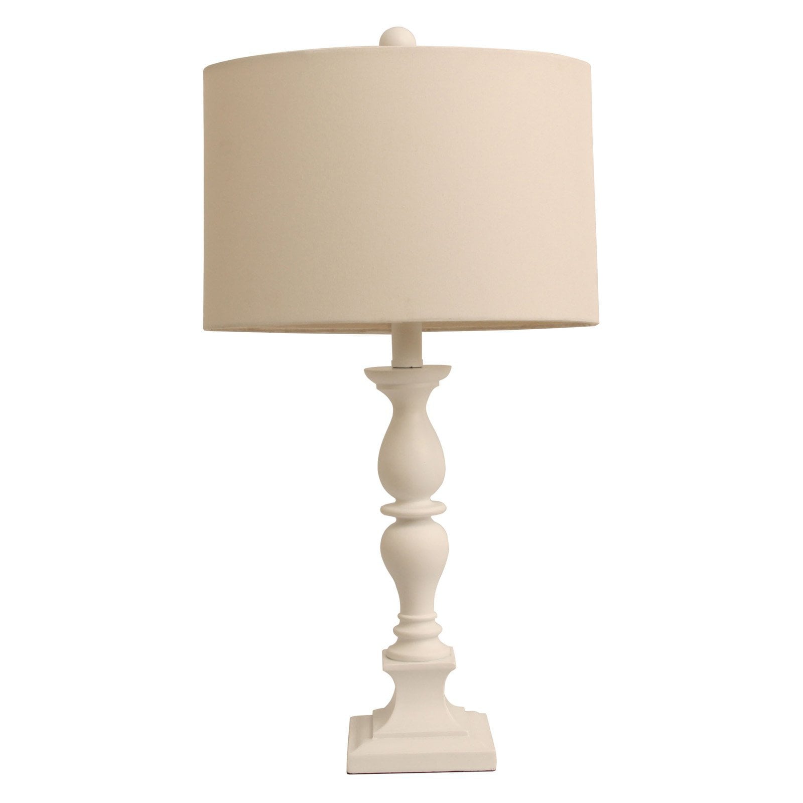 Decor Therapy Transitional Resin Table Lamp, White, 23