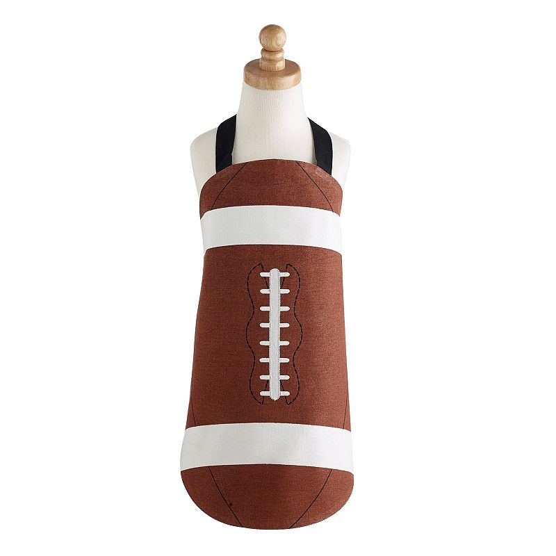 23 Green and Brown Football Field Children's Apron