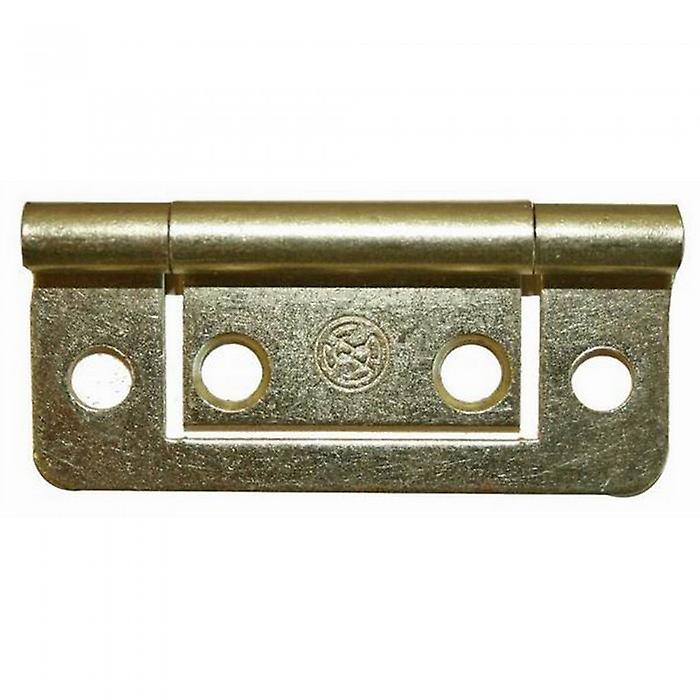 W4 Brass Flush Hinge (Pack Of 2)