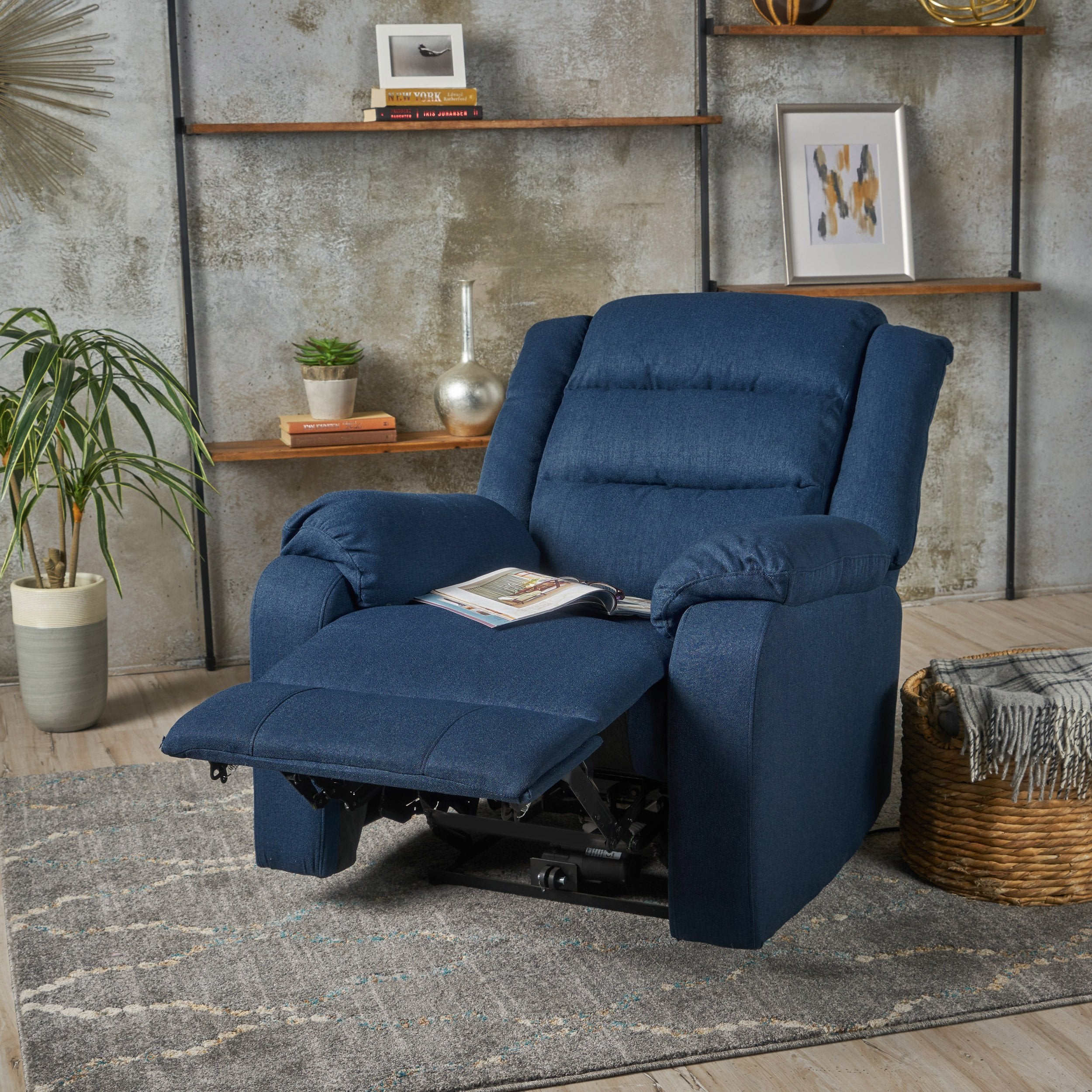 Adelande Cushioned Fabric Power Recliner