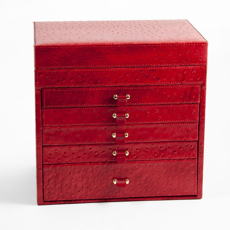 Bey-Berk Leather Jewelry Chest and Travel Case Set