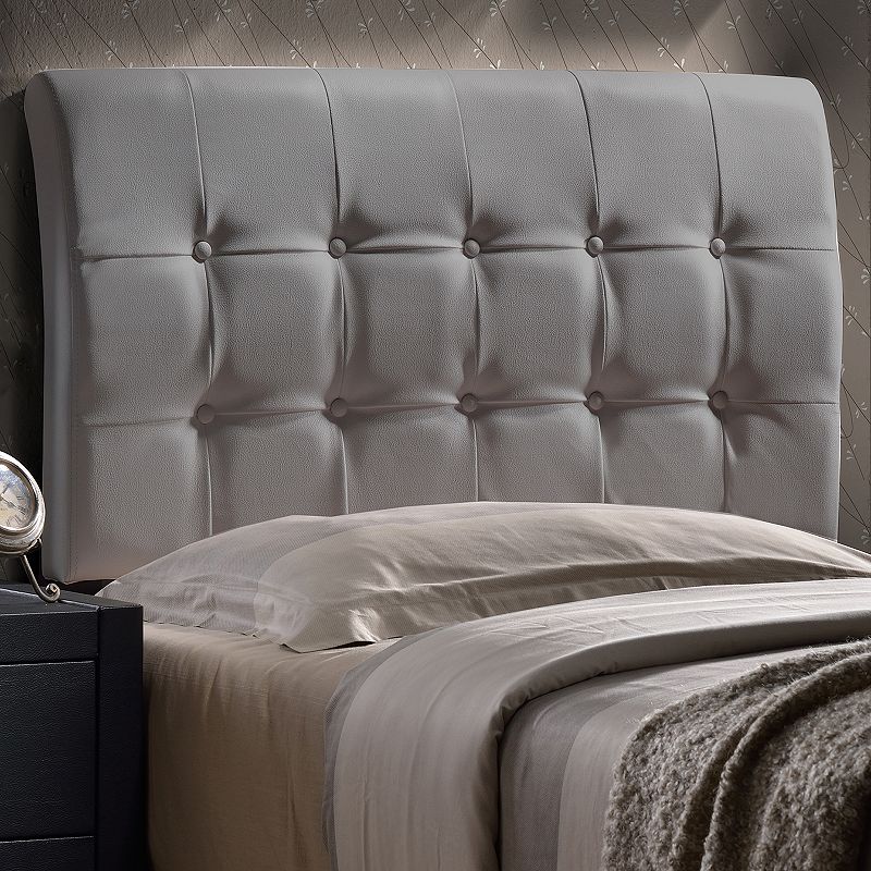 Hillsdale Furniture Lusso Tufted Faux-Leather King Headboard and Frame