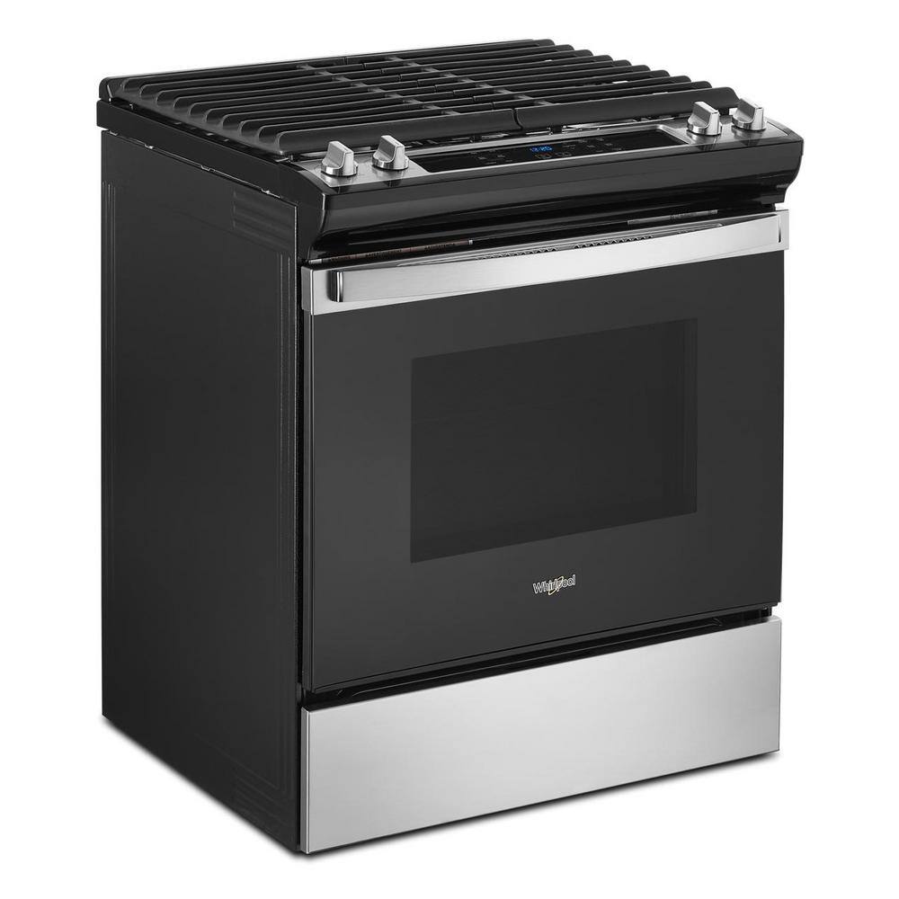 Whirlpool 30 in. 5.0 cu.ft. Gas Range with Self-Cleaning Oven in Stainless Steel WEG515S0LS