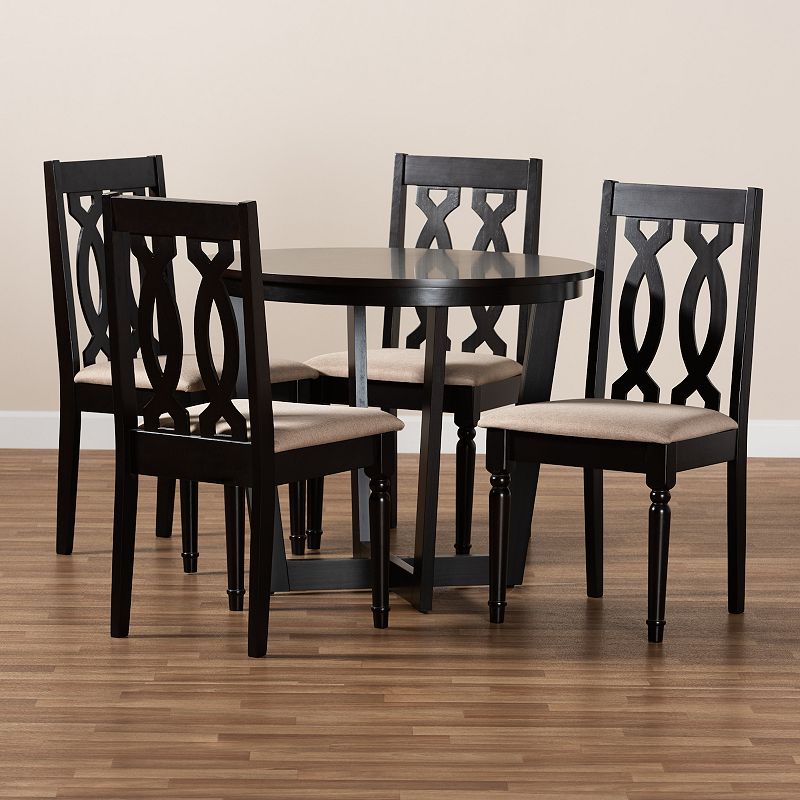 Baxton Studio Julie Dining Table and Chair 5-piece Set