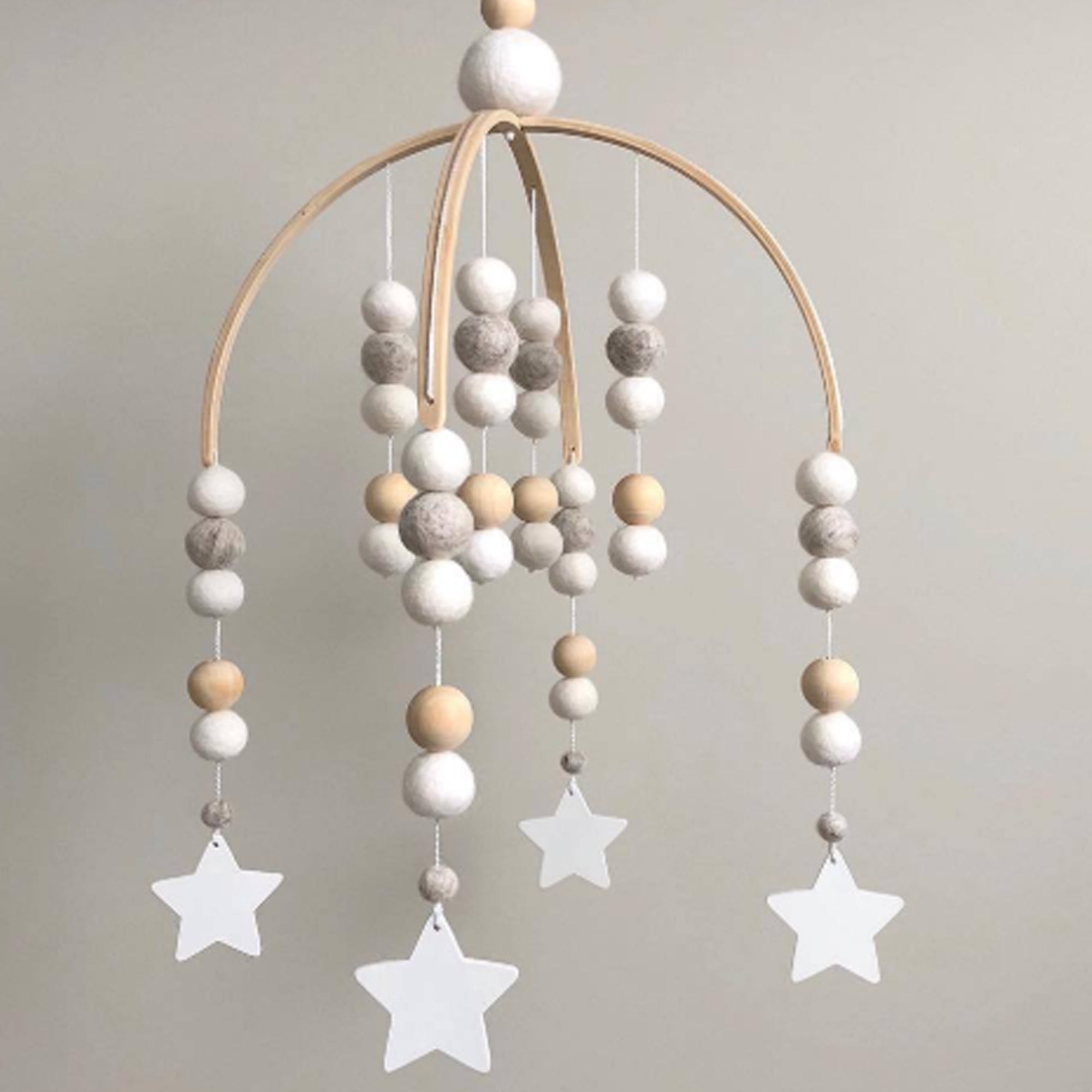 GuliriFei Baby Crib Mobile Hanging Toys Felt Ball Pendant Wind Chimes Decoration