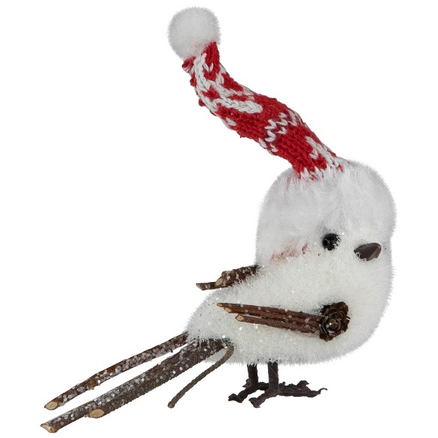 Winter Bird With Santa Hat Christmas Decoration