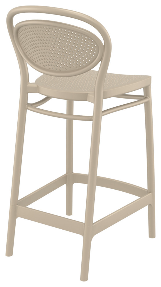 Marcel Counter Stool Taupe   Contemporary   Outdoor Bar Stools And Counter Stools   by VirVentures  Houzz