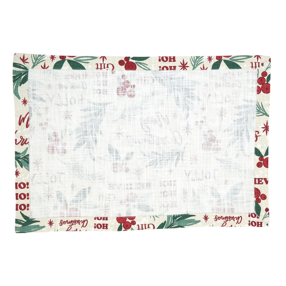 Holly Christmas Placemats (Set of 4)