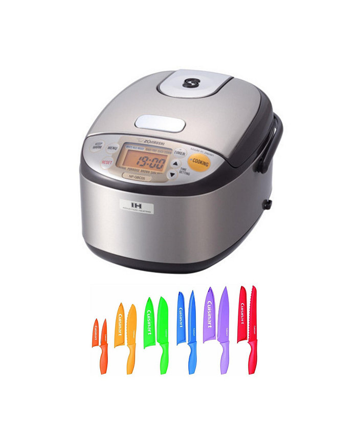 Zojirushi Induction Heating Rice Cooker And Warmer 3-Cup With 12-Knife Set