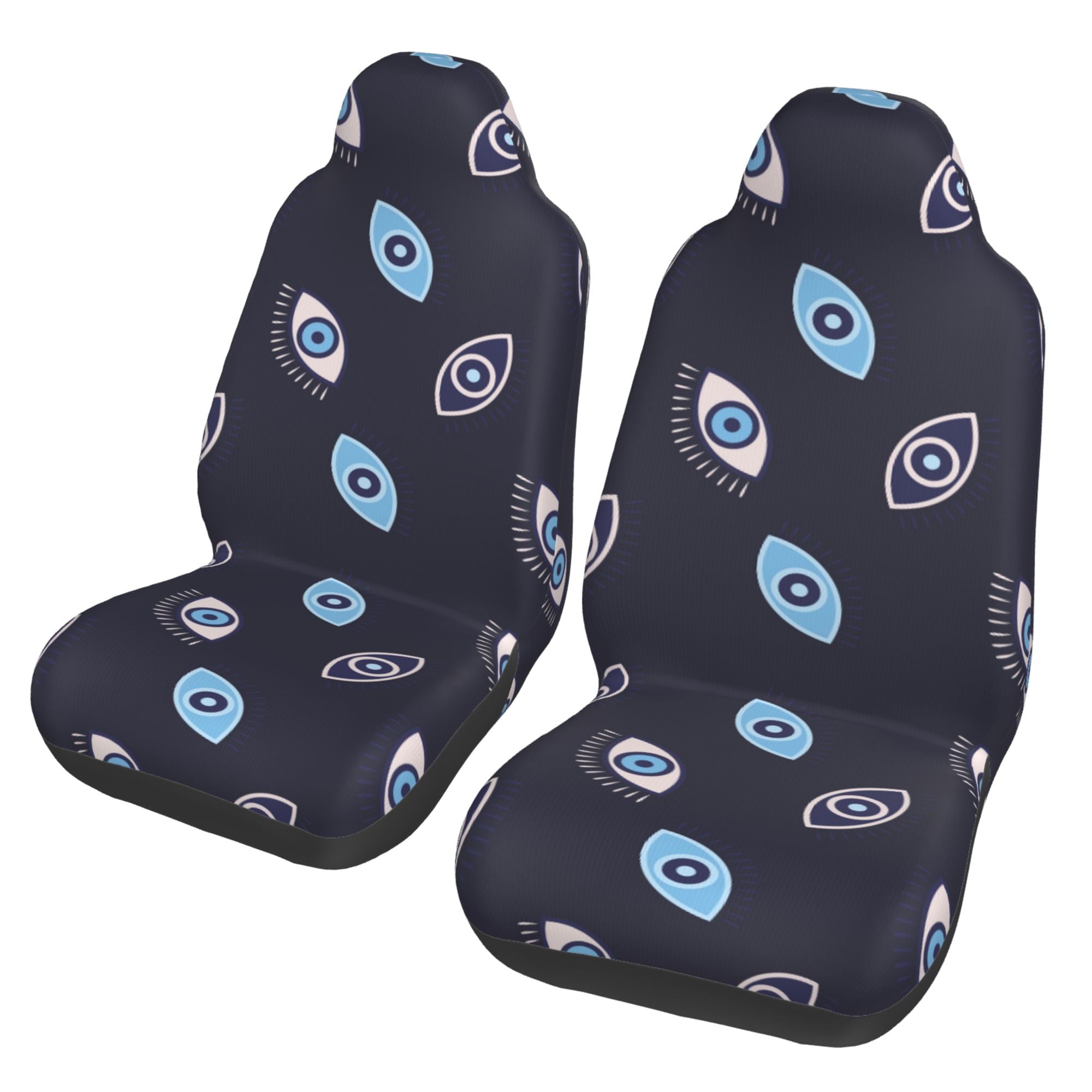 ZICANCN Car Seat Cover Blue Evil Eye Car Front Seat Covers Protectors ， Automotive Seat Covers for Cars Trucks Suv