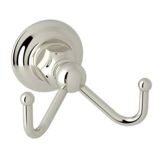 ROHL Italian Bath Double Robe Hook in Polished Nickel ROT7DPN