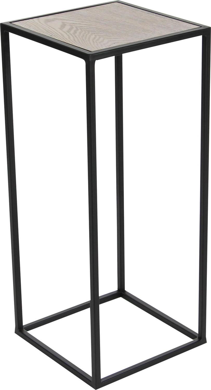 DecMode Iron Table， Black， 25 ， 28 H Set of 2  Pieces