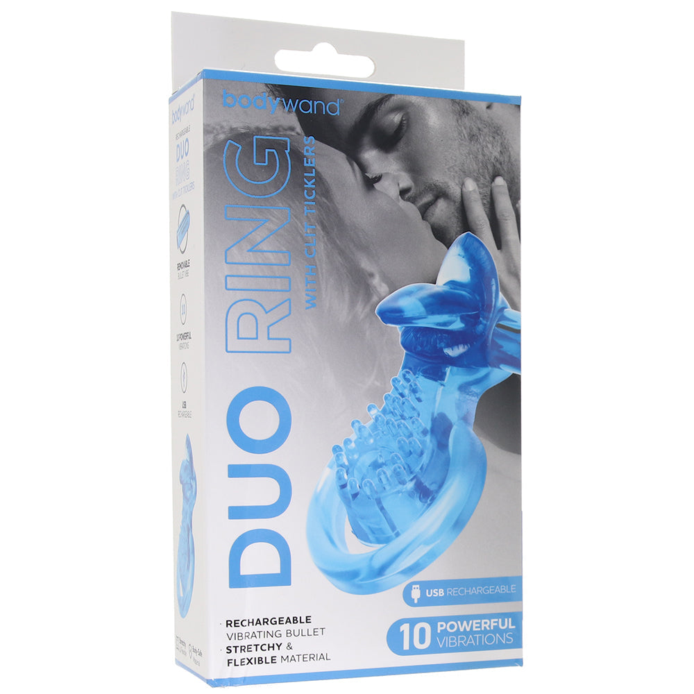 BodyWand Rechargeable Duo Tickler Ring in Blue