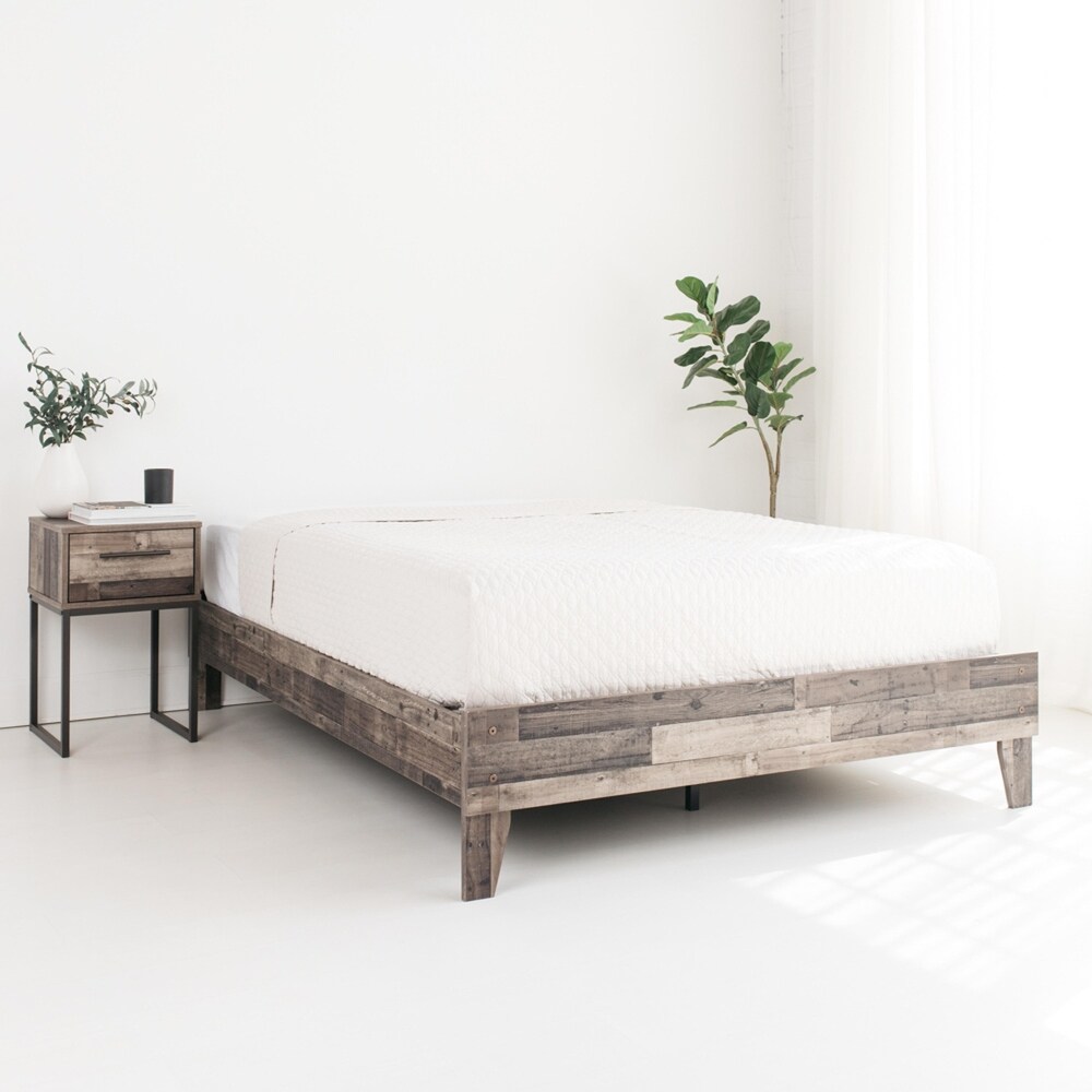 Signature Design by Ashley Neilsville Weathered Woodgrain Platform Bed