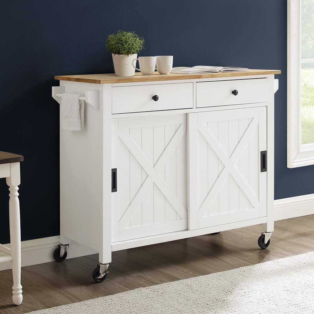 CROSLEY FURNITURE Laurel White Kitchen Island CF3033NA-WH