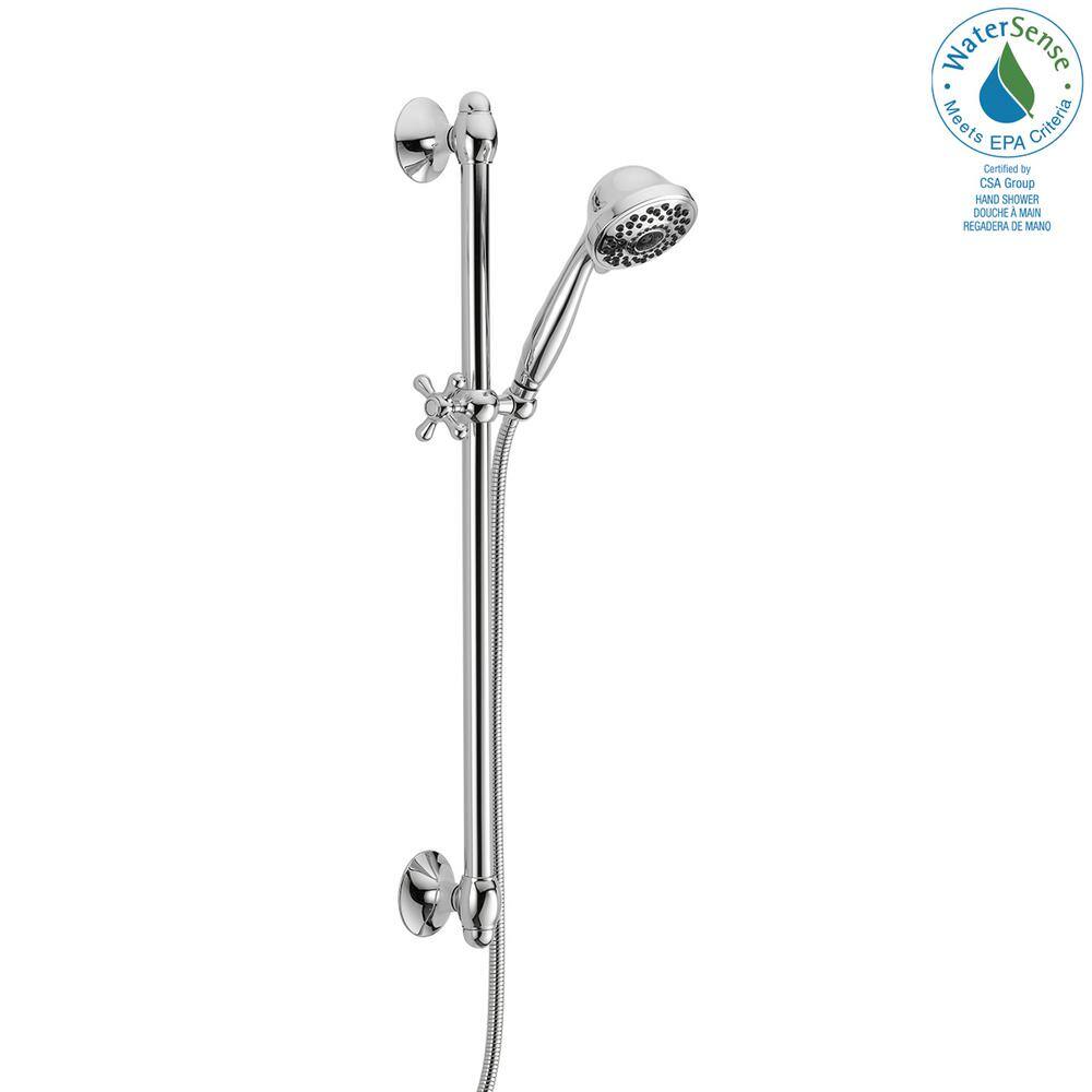 Delta 7-Spray Patterns 1.75 GPM 3.81 in. Wall Mount Handheld Shower Head in Chrome 51708