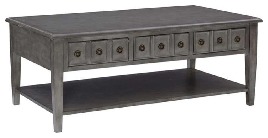 Home Square 3 Piece Set with 2 Accent Tables and Coffee Table in Gray   Coffee Table Sets   by Homesquare  Houzz