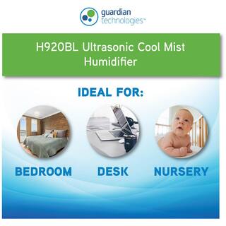 Pure Guardian 0.21 Gal. 10-Hour Ultrasonic Cool Mist Table Top Humidifier H920BL