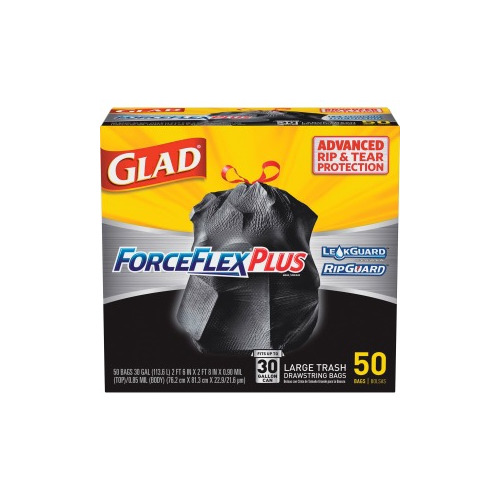 Glad ForceFlexPlus Drawstring Large Trash Bags  CLO78997