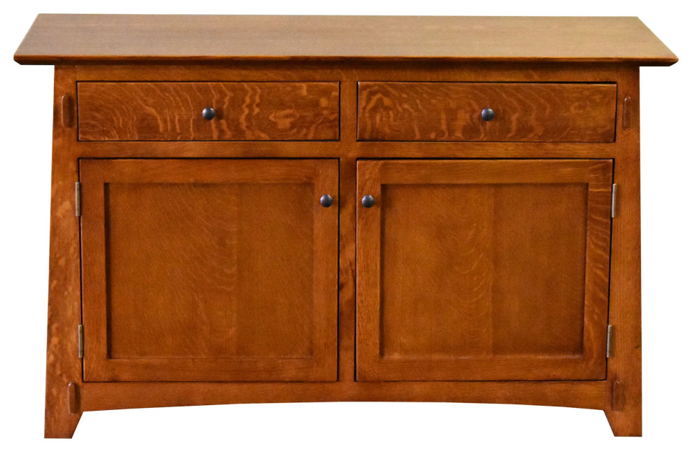 Mission Style Solid Quarter Sawn Oak Console Cabinet   Craftsman   Accent Chests And Cabinets   by Crafters and Weavers  Houzz