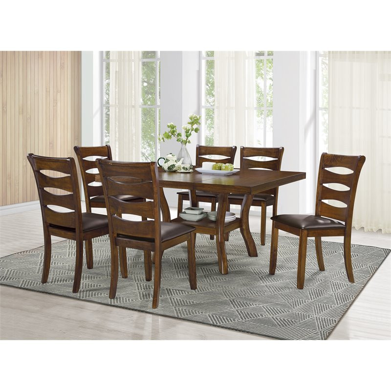 Lexicon Darla 19.5 quotTransitional Wood Dining Room Side Chair in Brown (Set of 2)   Transitional   Dining Chairs   by Homesquare  Houzz