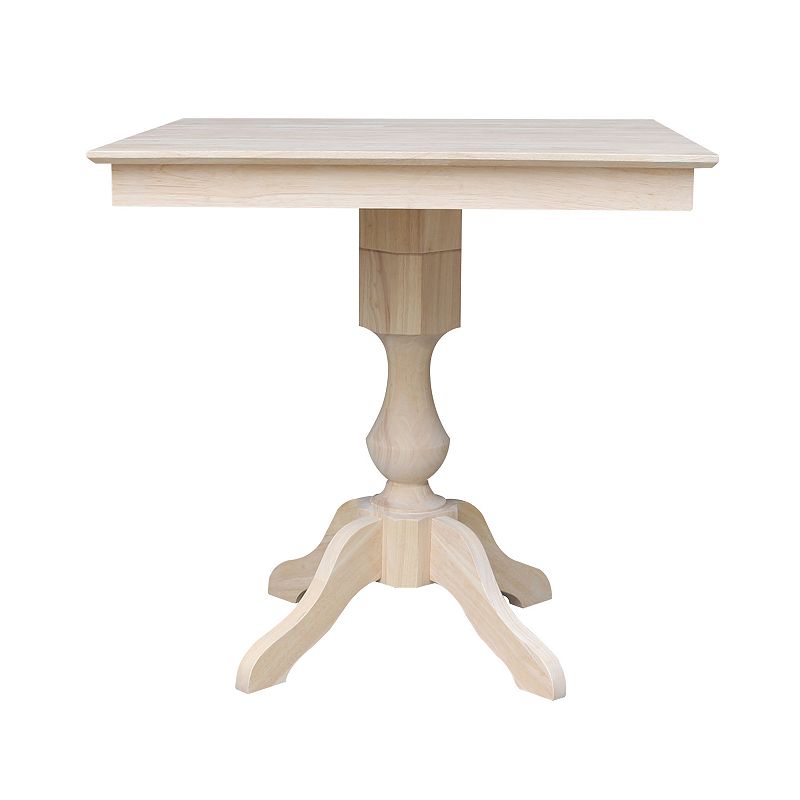 International Concepts Square Pedestal Counter Height Dining Table