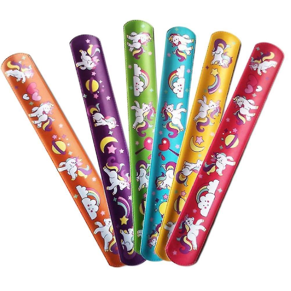 50pcs Slap Bands Colorful50pcs Slap Bands Colorful Unicorn Wristbands For Kids Boys Girls Birthday C