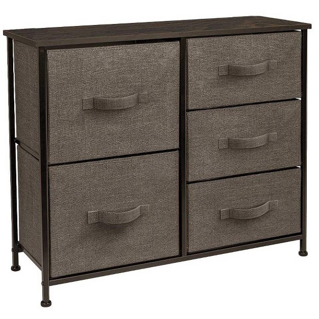 Sorbus Drawer Dresser Nightstand For Home Bedroom Brown