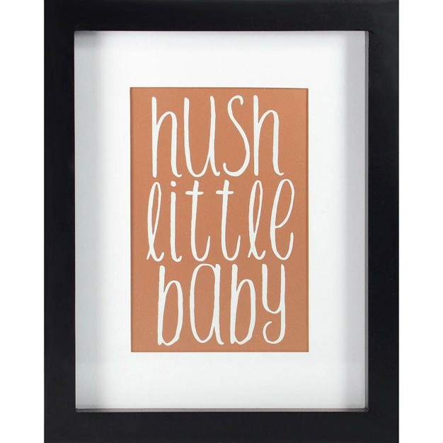 Roommates Framed Wall Poster Prints Hush Little Baby Rose Gold