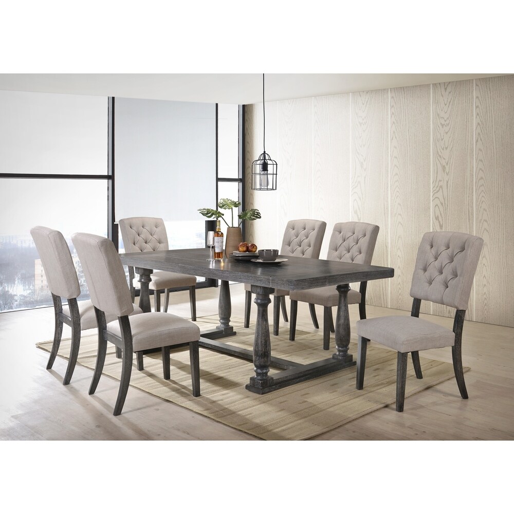 The Gray Barn Martell Weathered Grey Oak Dining Table