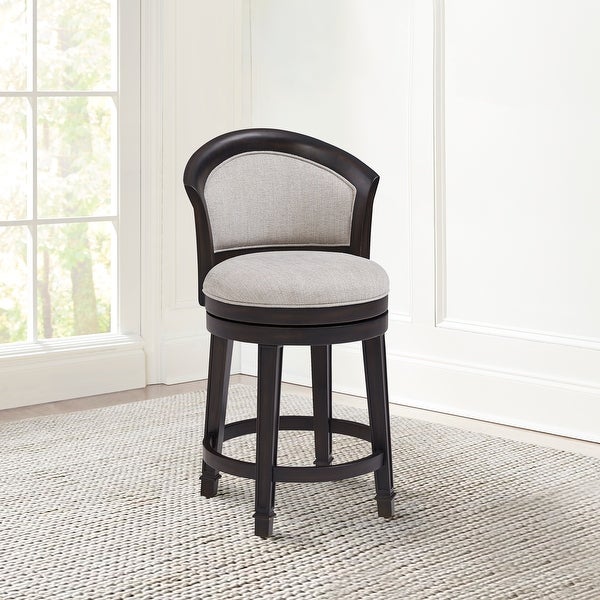 Hillsdale Furniture Monae Wood Upholstered Swivel Stool