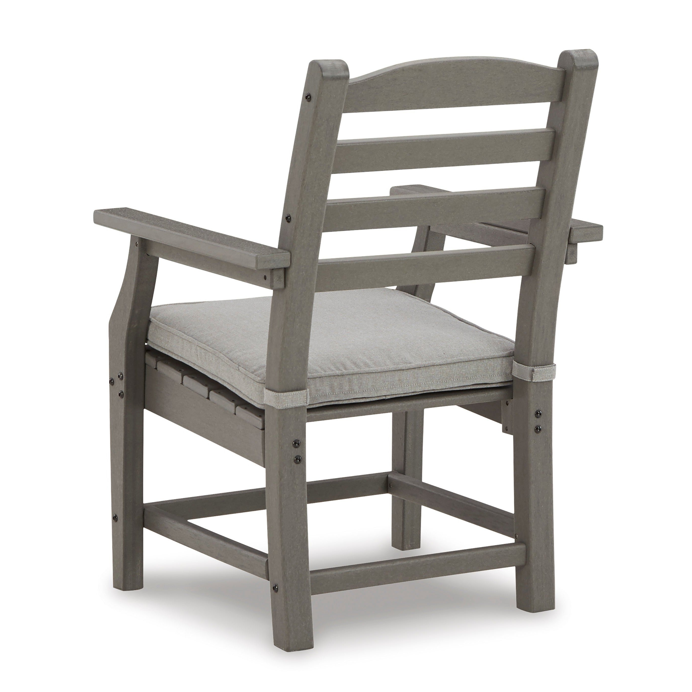 Poly Grey Outdoor Arm/Dining Chair With Cushion