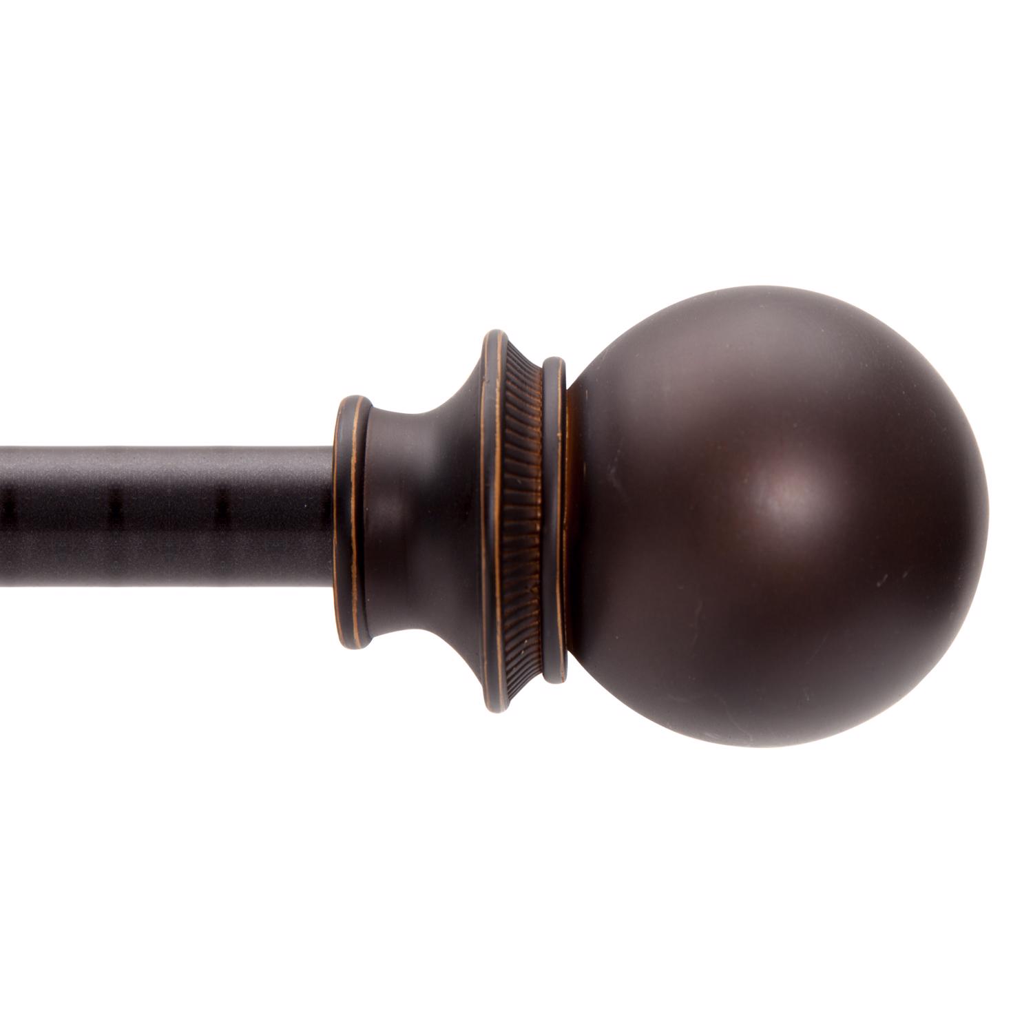 Kenney Fast Fit Oil Rubbed Bronze Birkin Curtain Rod 42 in. L X 120 in. L