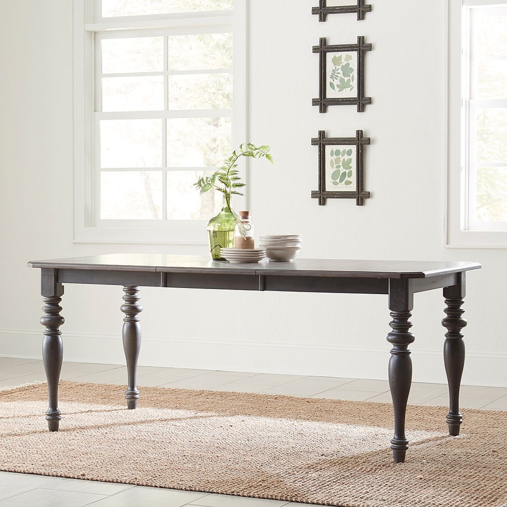 Ocean Isle Slate and Weathered Pine Rectangular Leg Table