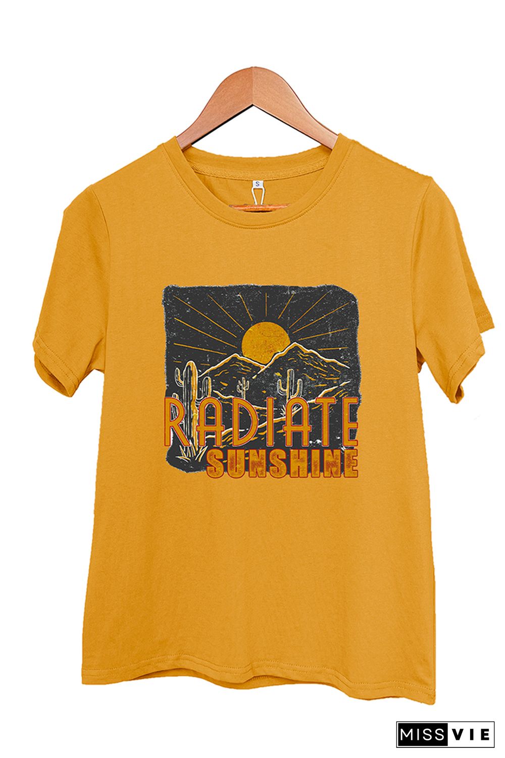 Radiate Sunshine Cactus Desert Graphic Tee Wholesale