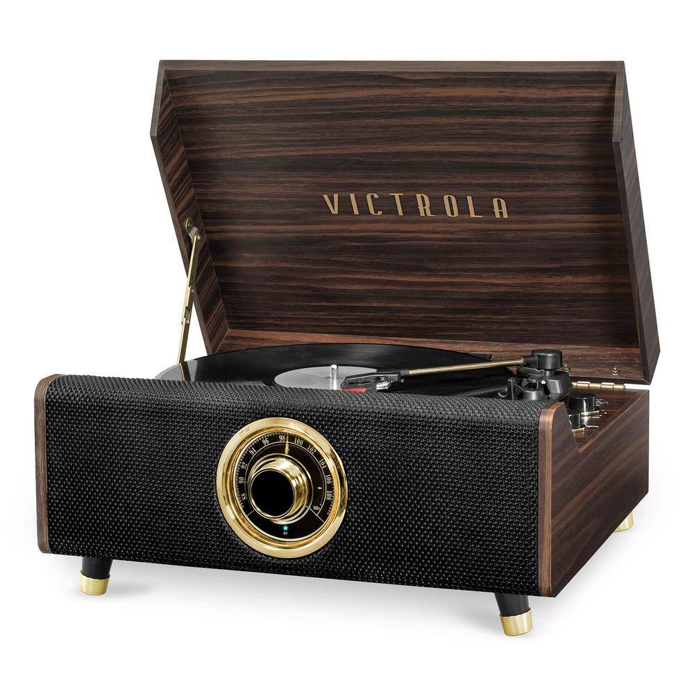 Victrola 4-in-1 Highland Bluetooth Record Player with 3-Speed Turntable with FM Radio VTA-330B-ESP