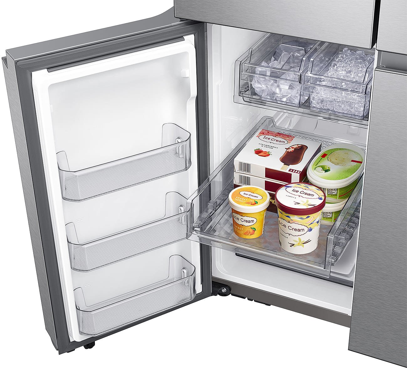  ADA 29 Cu. Ft. Fingerprint Resistant Stainless Steel Smart 4-Door Flex Refrigerator With Beverage Center And Dual Ice Maker