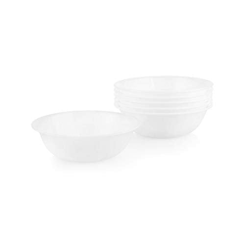 Corelle Soup/Cereal Bowls Set (18-Ounce， 6-Piece， Winter Frost White)