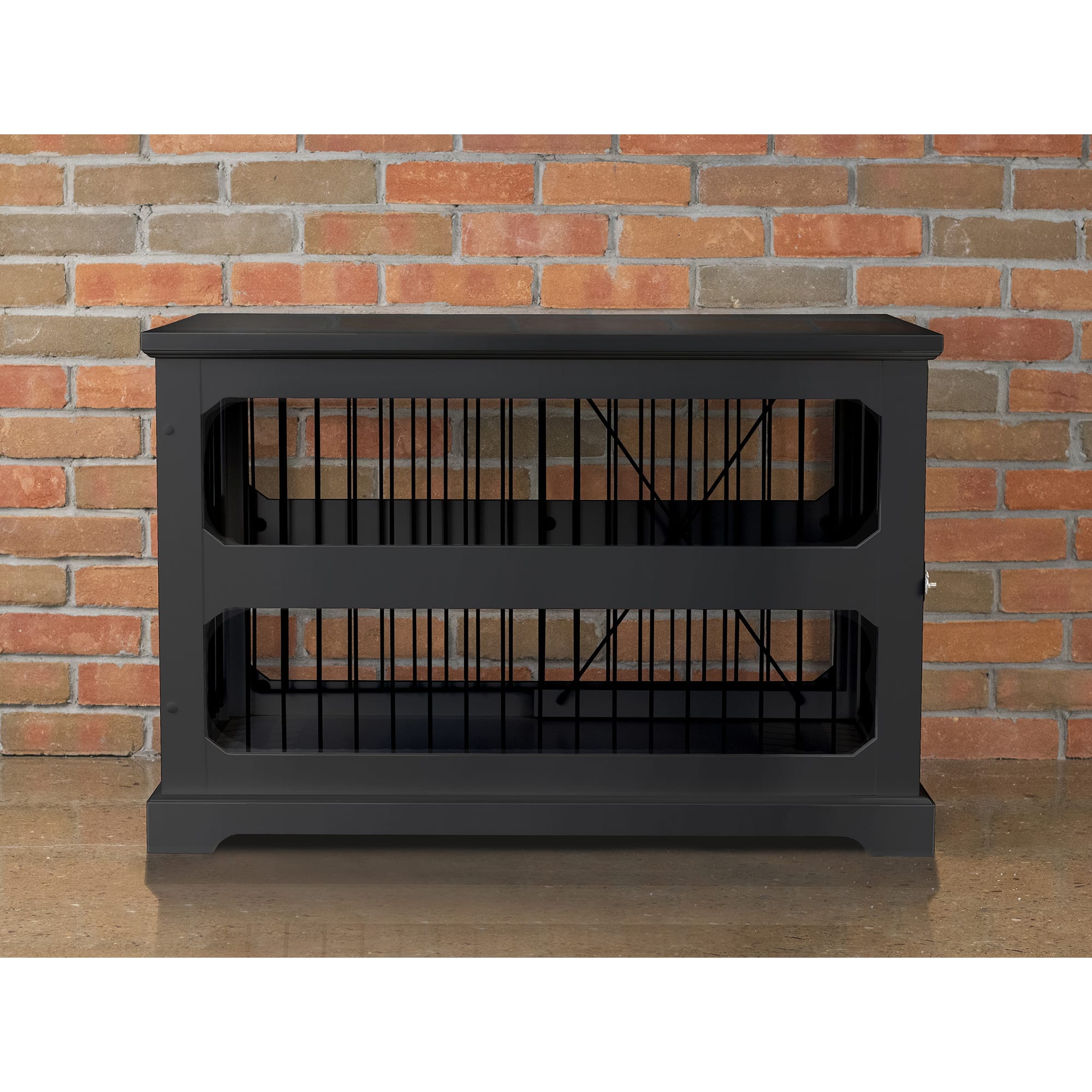 Zoovilla Slide Aside Crate And End Table In Black， 35.43