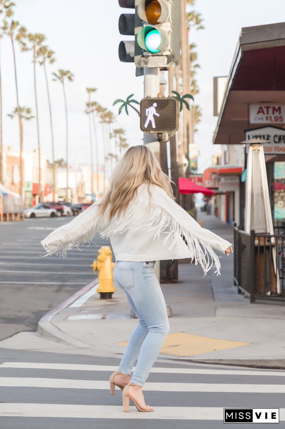 Festival Gypsy Western Fringe Denim Jacket With-Tassels